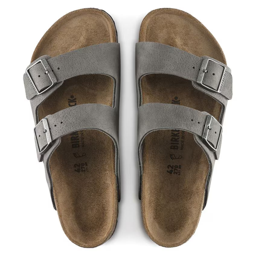 Birkenstock Arizona Leather - Desert Buck Whale Gray