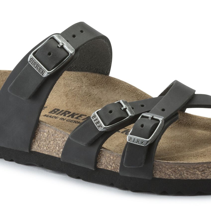 Birkenstock Franca   - Black Oiled Leather