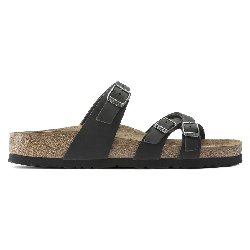 Birkenstock Franca   - Black Oiled Leather