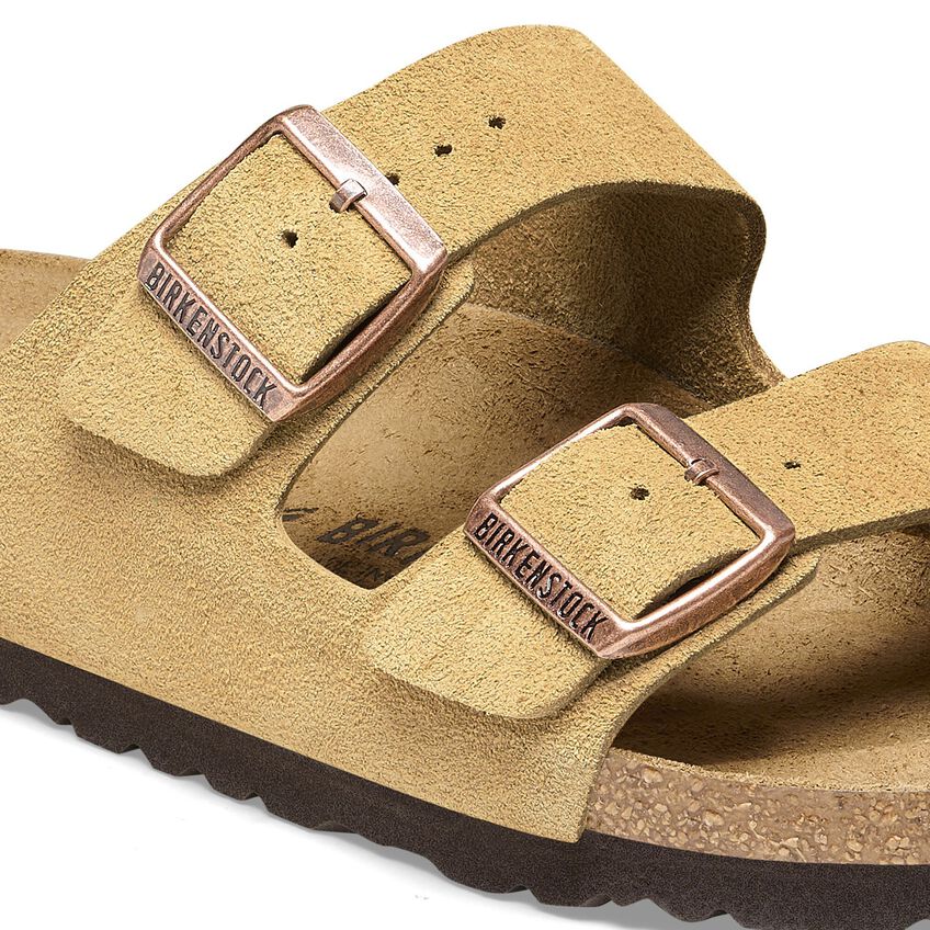 Birkenstock Arizona Suede Leather  - Latte Cream