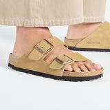 Birkenstock Arizona Suede Leather  - Latte Cream