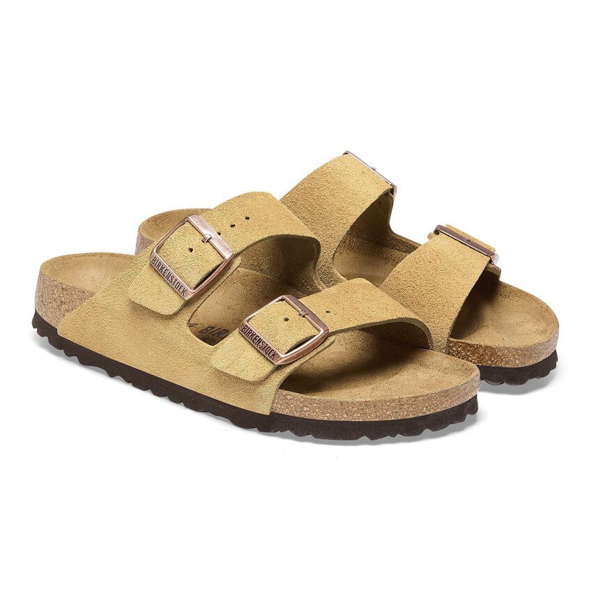 Birkenstock Arizona Suede Leather  - Latte Cream