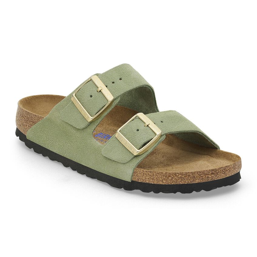 Birkenstock Arizona SFB Suede Leather  - Green Tea