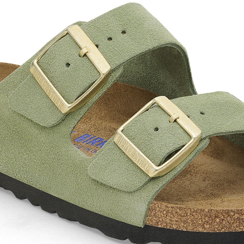 Birkenstock Arizona SFB Suede Leather  - Green Tea