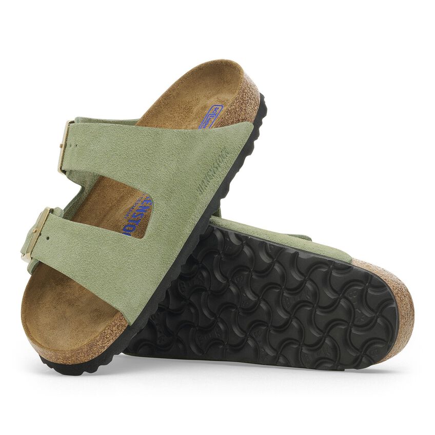 Birkenstock Arizona SFB Suede Leather  - Green Tea