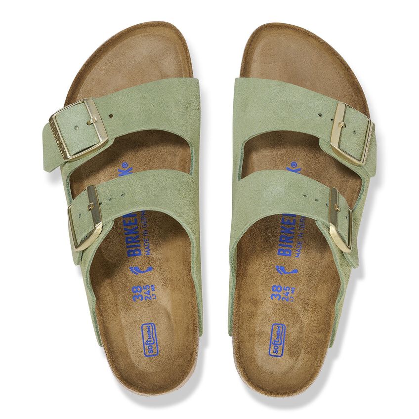 Birkenstock Arizona SFB Suede Leather  - Green Tea