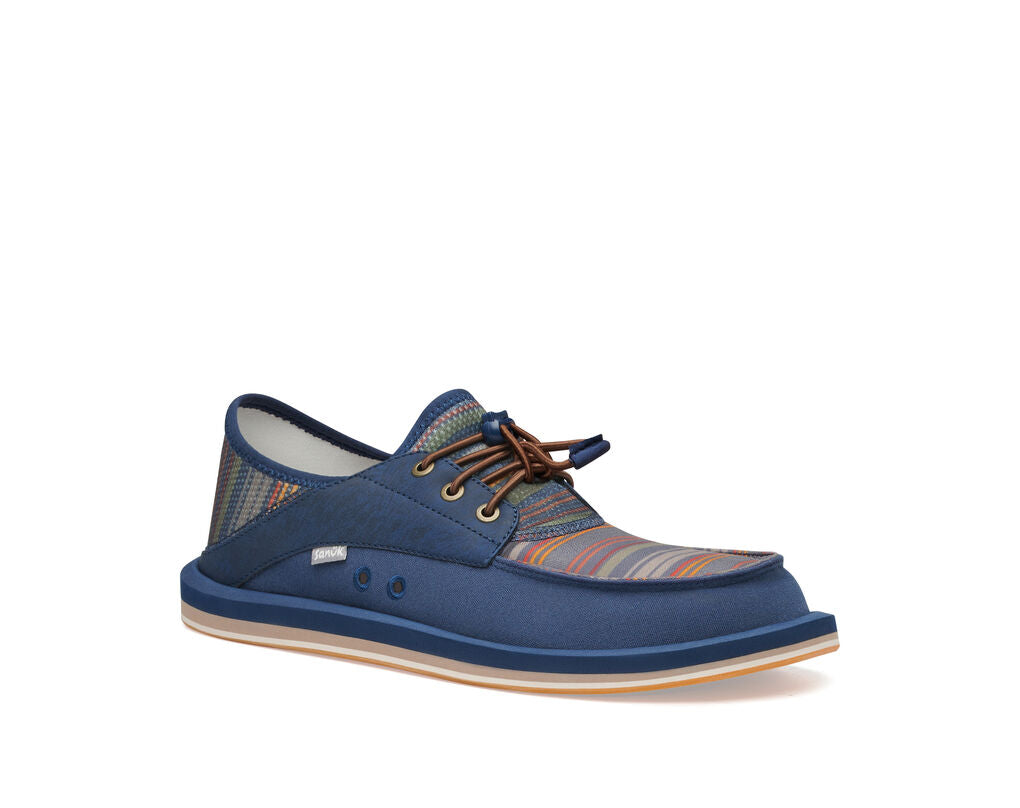 Sanuk Boatie St Print - Navy Coastal Stripe