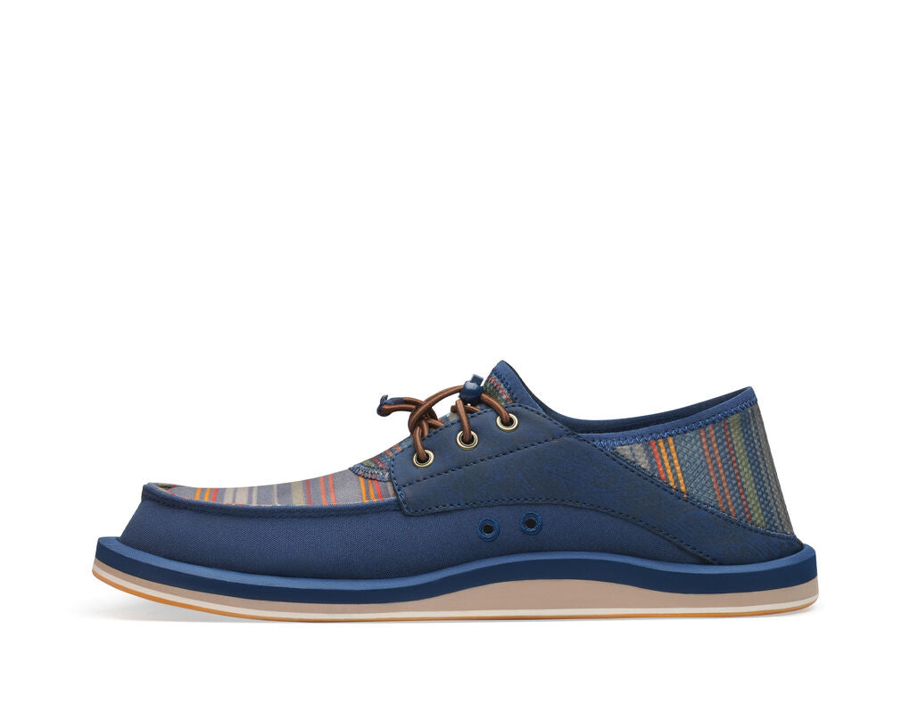 Sanuk Boatie St Print - Navy Coastal Stripe