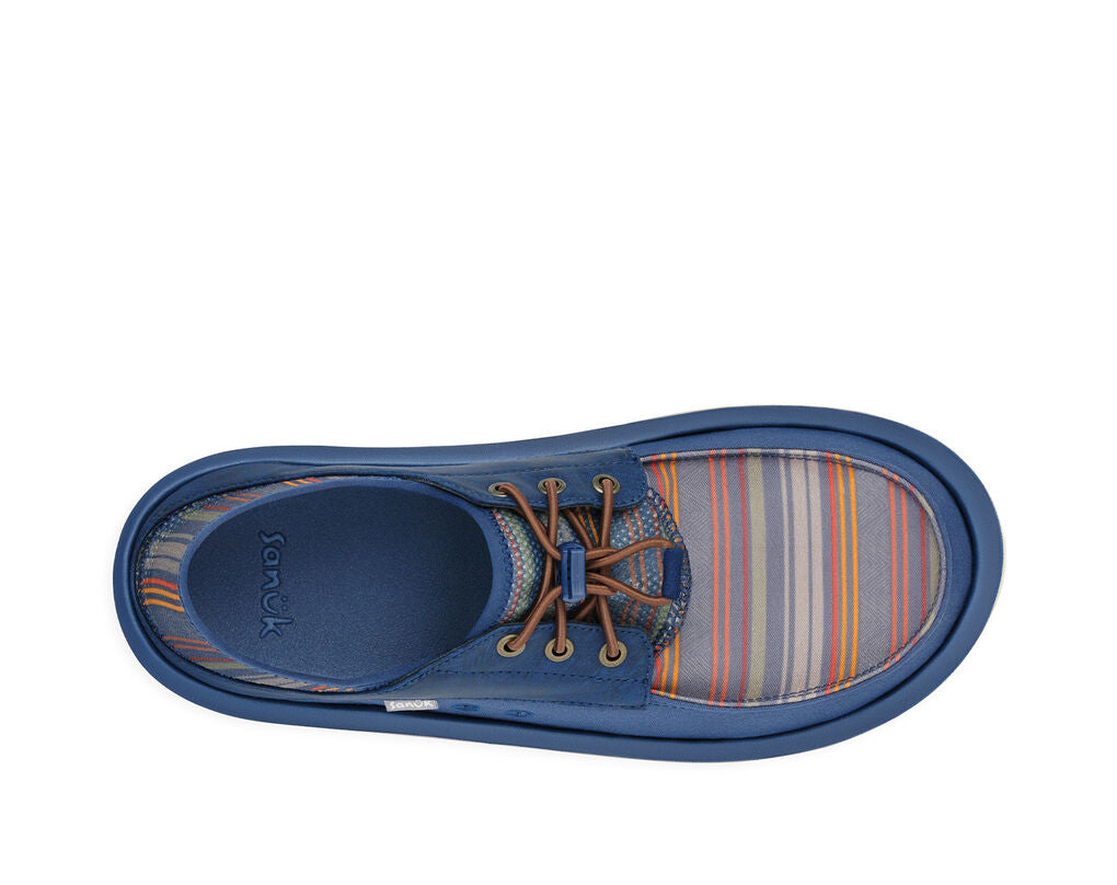 Sanuk Boatie St Print - Navy Coastal Stripe