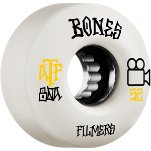 Bones 52mm ATF Filmers White 80a Skateboard Wheels