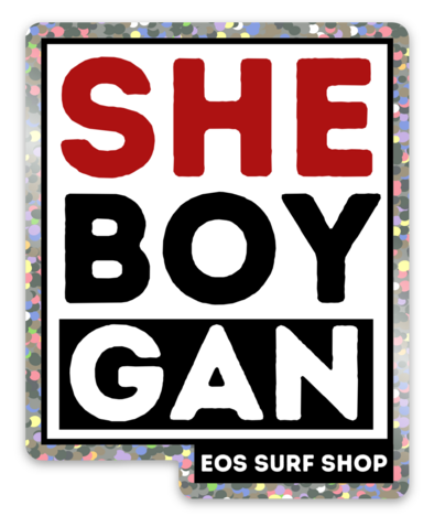 EOS SHE BOY GAN Glitter Sticker