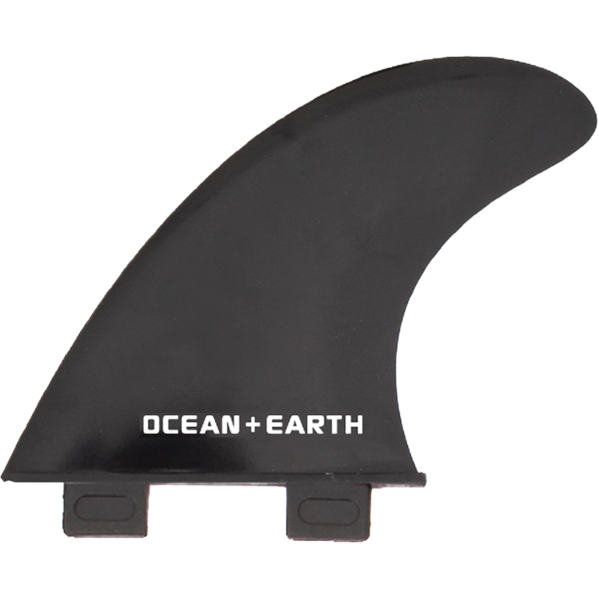 Ocean & Earth Polycarbonate Thruster Dual Tab Md Fins - Black