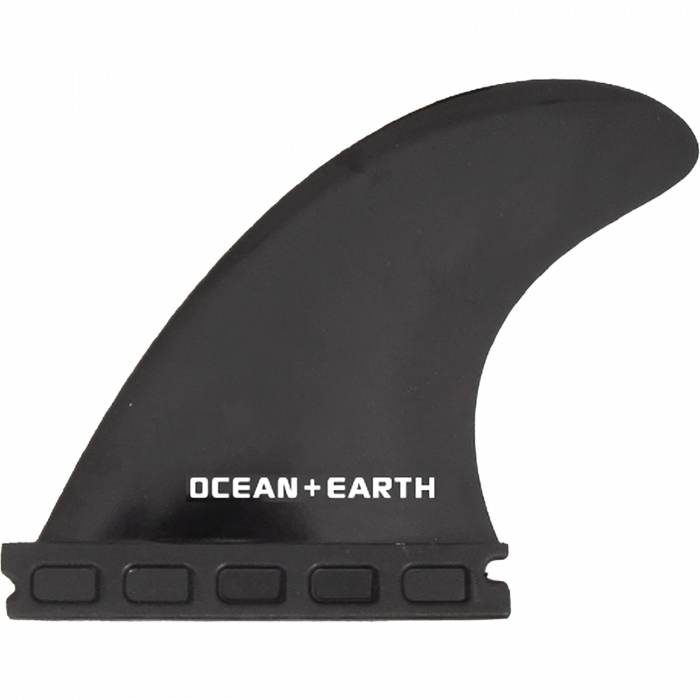 Ocean & Earth Polycarbonate Thruster Single Tab Md Fins - Black