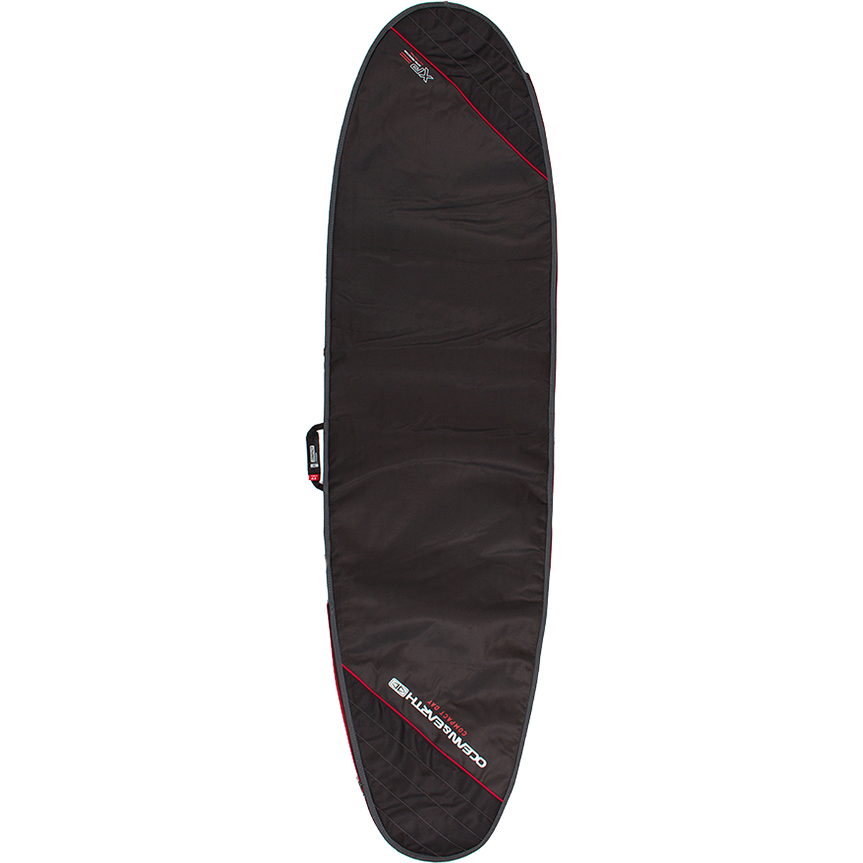 Ocean & Earth Compact Day Longboard Cover 10'0" - Black/Red