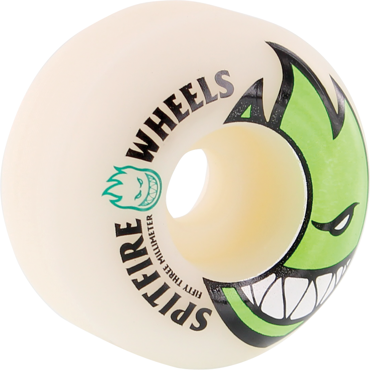 Spitfire 53mm Bighead White/Green 99a Skateboard Wheels