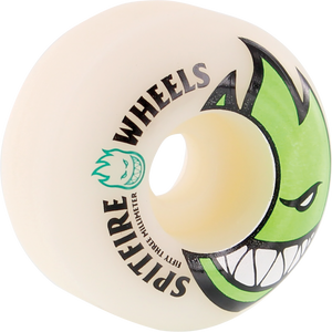 Spitfire 53mm Bighead White/Green 99a Skateboard Wheels
