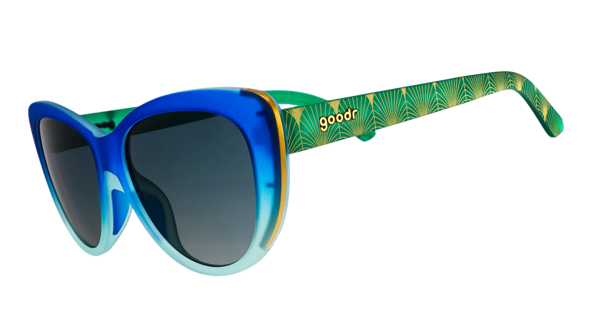 Goodr GLAM G Rhonda's Peacock Palace Dark Blue