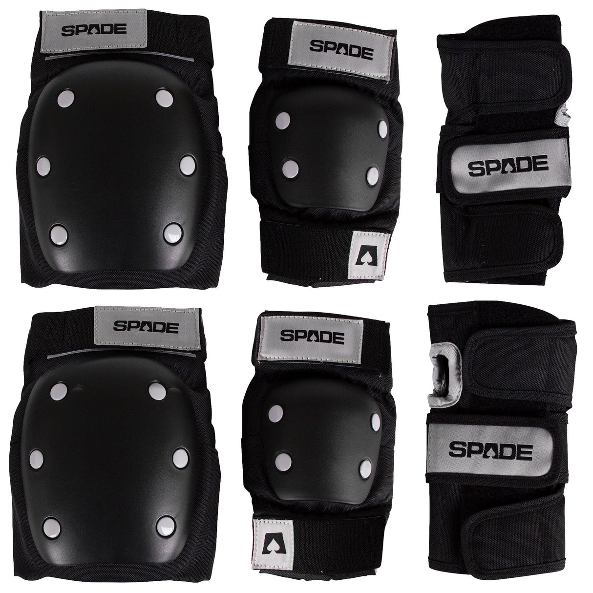 Pro-Tec Spade Series 3-Pack Pad Set Black - Ages 8+