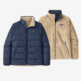 Patagonia Men's Reversible Silent Down Fleece Jacket - New Navy