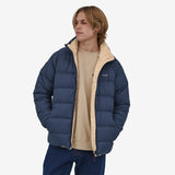 Patagonia Men's Reversible Silent Down Fleece Jacket - New Navy