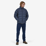 Patagonia Men's Reversible Silent Down Fleece Jacket - New Navy