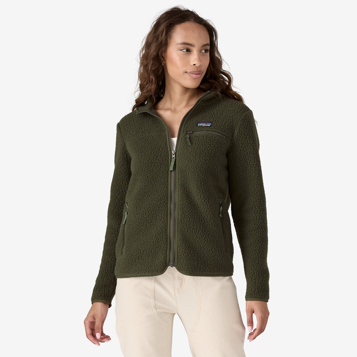 Patagonia Women's Retro Pile Fleece Hoody - Pine Needle Green