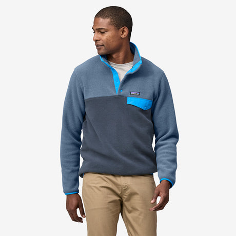 Patagonia Men's Lightweight Synchilla® Snap-T® Fleece Pullover Smolder Blue