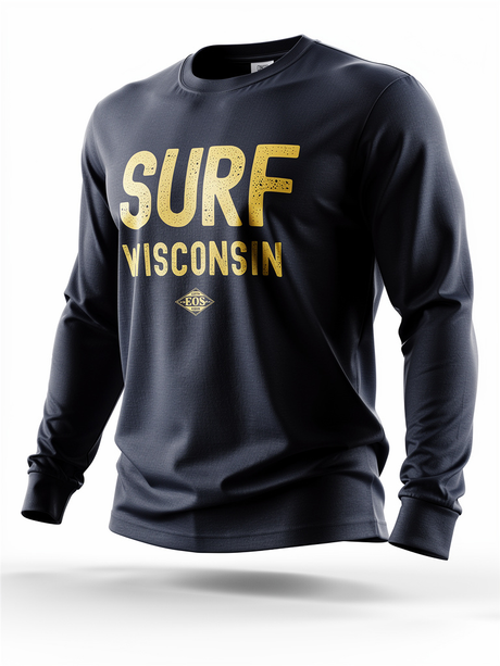 EOS Surf "Surf Wisconsin" Long Sleeve Tee - Black