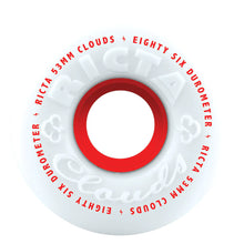 Load image into Gallery viewer, Ricta 53mm Clouds Red 86a Skateboard Wheels
