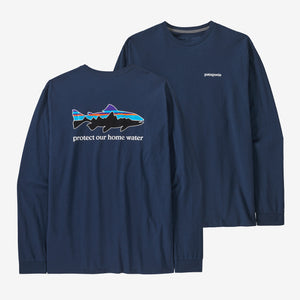 Patagonia Men's Long-Sleeved Home Water Trout Responsibili-Tee® - Lagom Blue