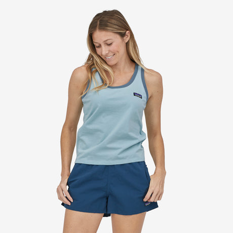 Patagonia Women's P-6 Label Organic Tank - Fin Blue