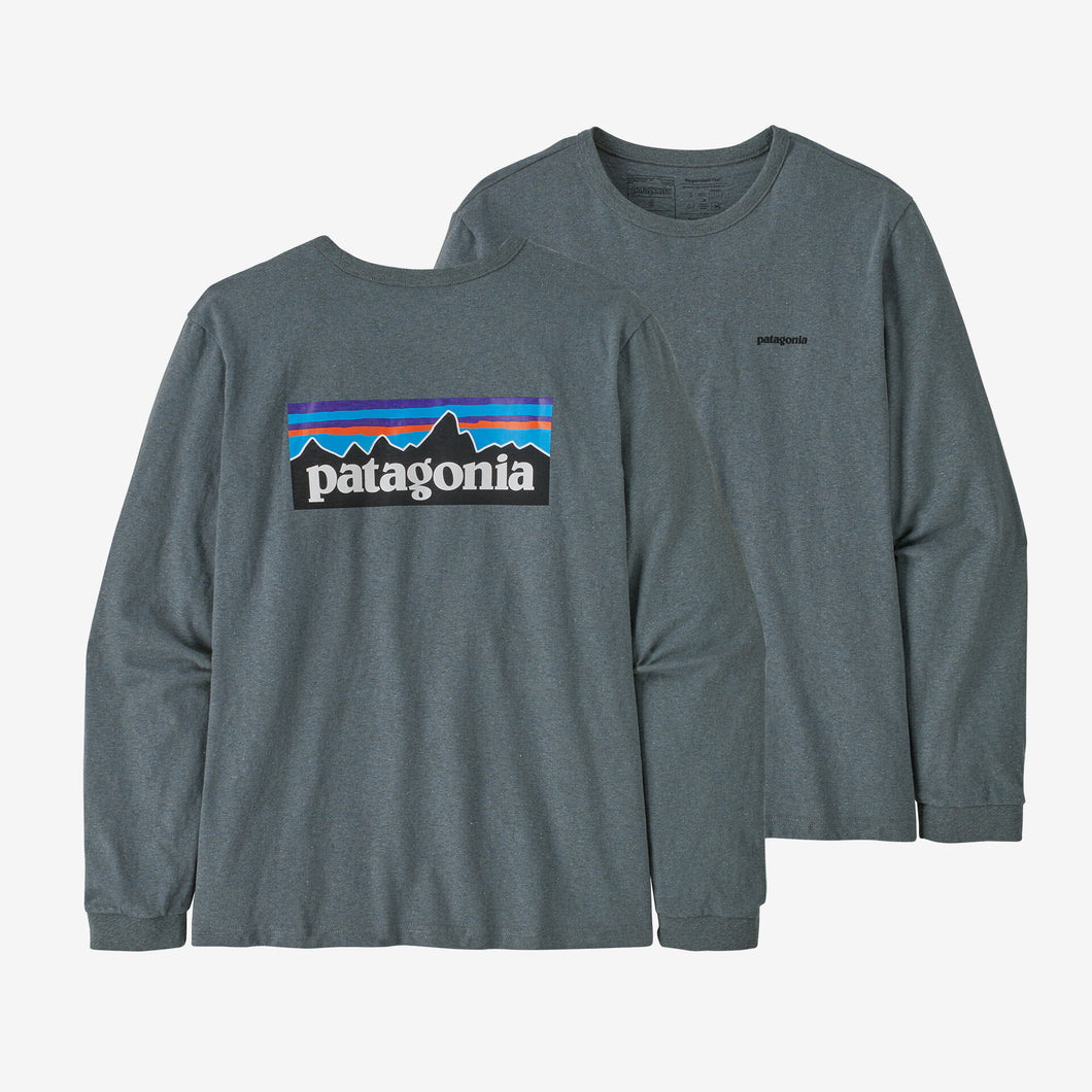 Patagonia Women's Long-Sleeved P-6 Logo Responsibili-Tee® - Plume Grey
