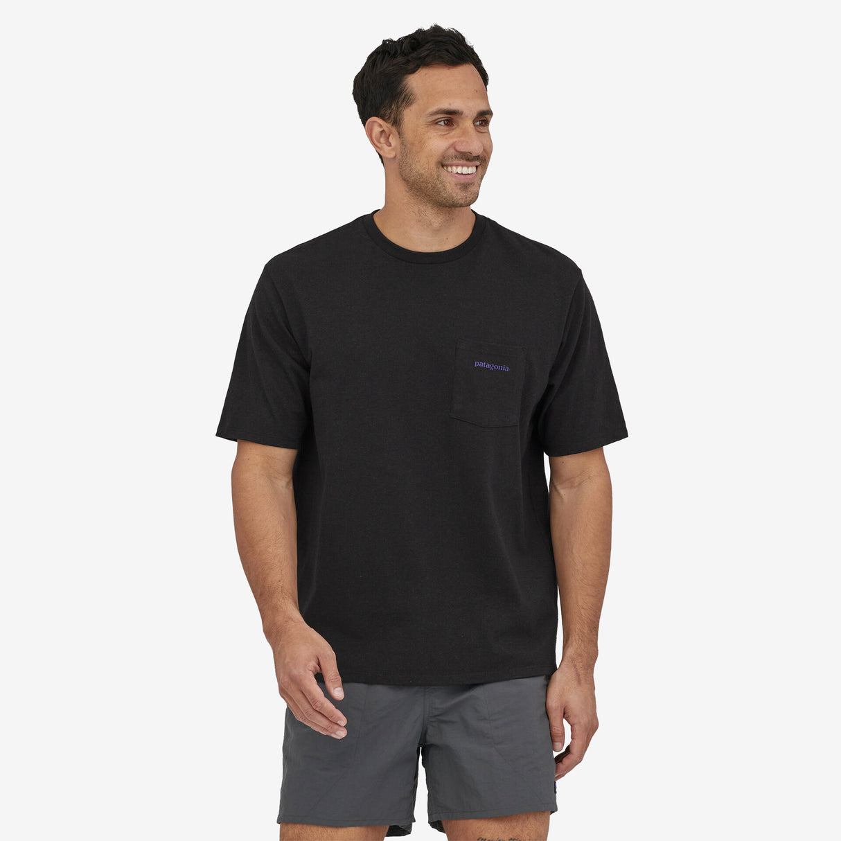 Patagonia Men's Boardshort Logo Pocket Responsibili-Tee® - Ink Black