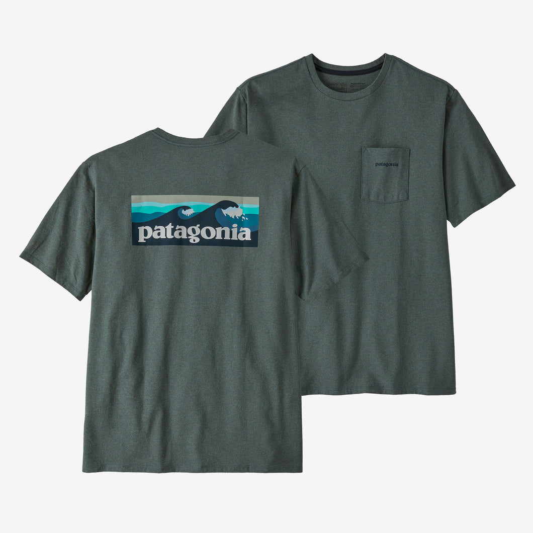 Patagonia Men's Boardshort Logo Pocket Responsibili-Tee® - Nouveau Green