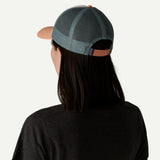 Patagonia P-6 LoPro Trucker Hat - White w/ Peach Sherbet