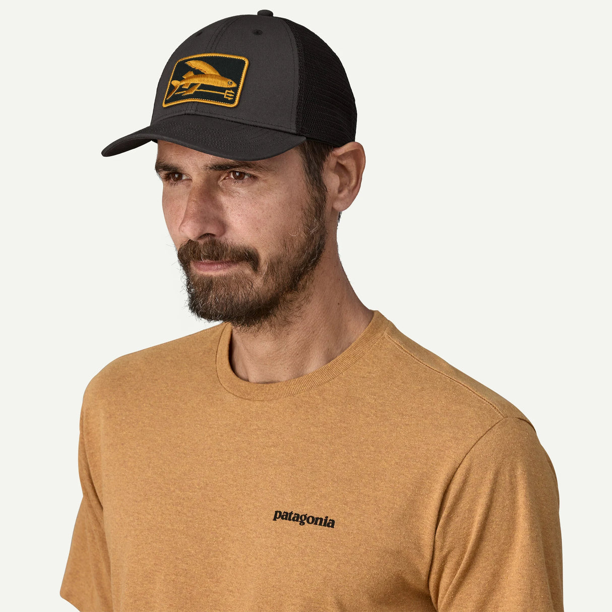 Patagonia Flying Fish LoPro Trucker Hat: Ink Black