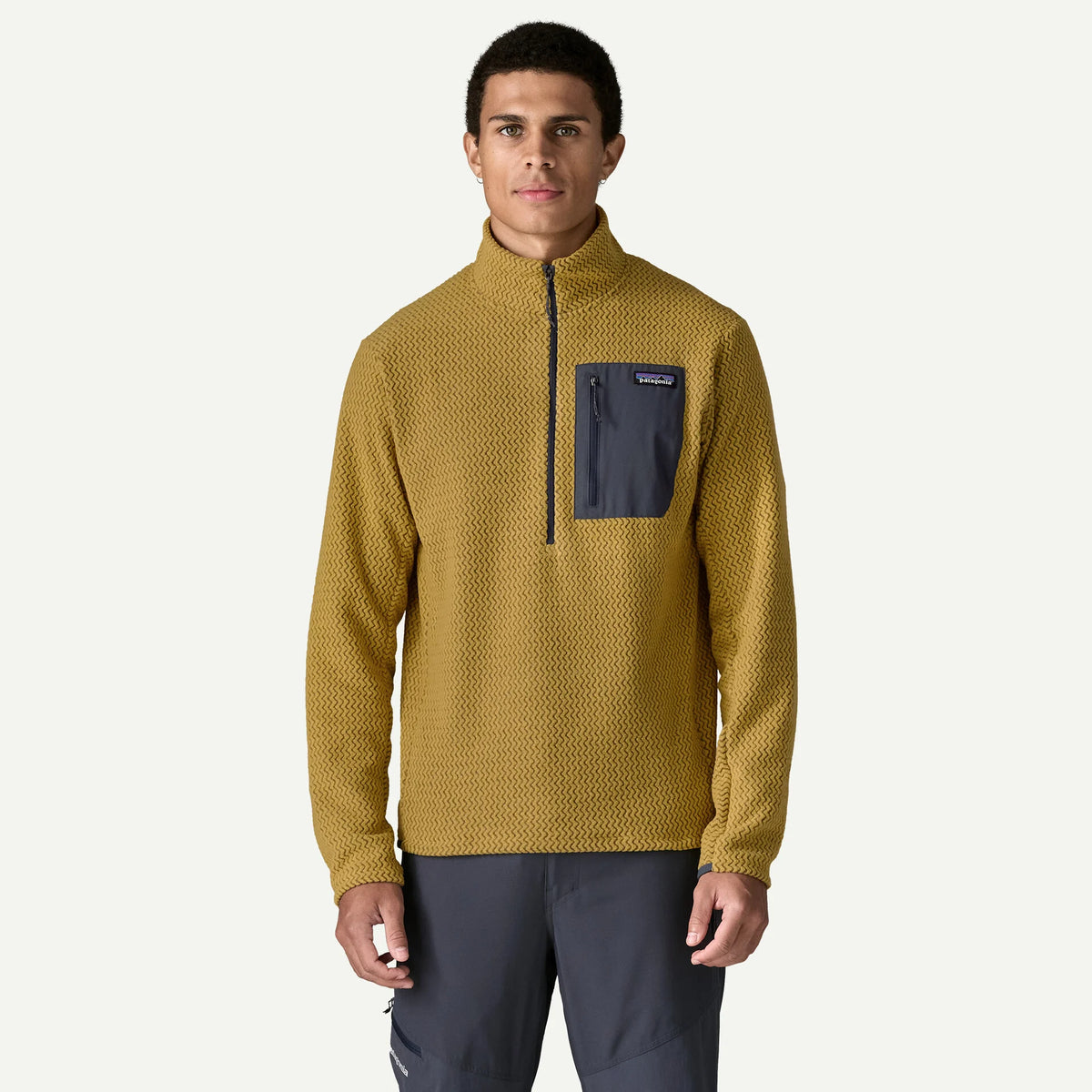 Patagonia  Men's R1® Air Fleece Zip-Neck Lynx Tan