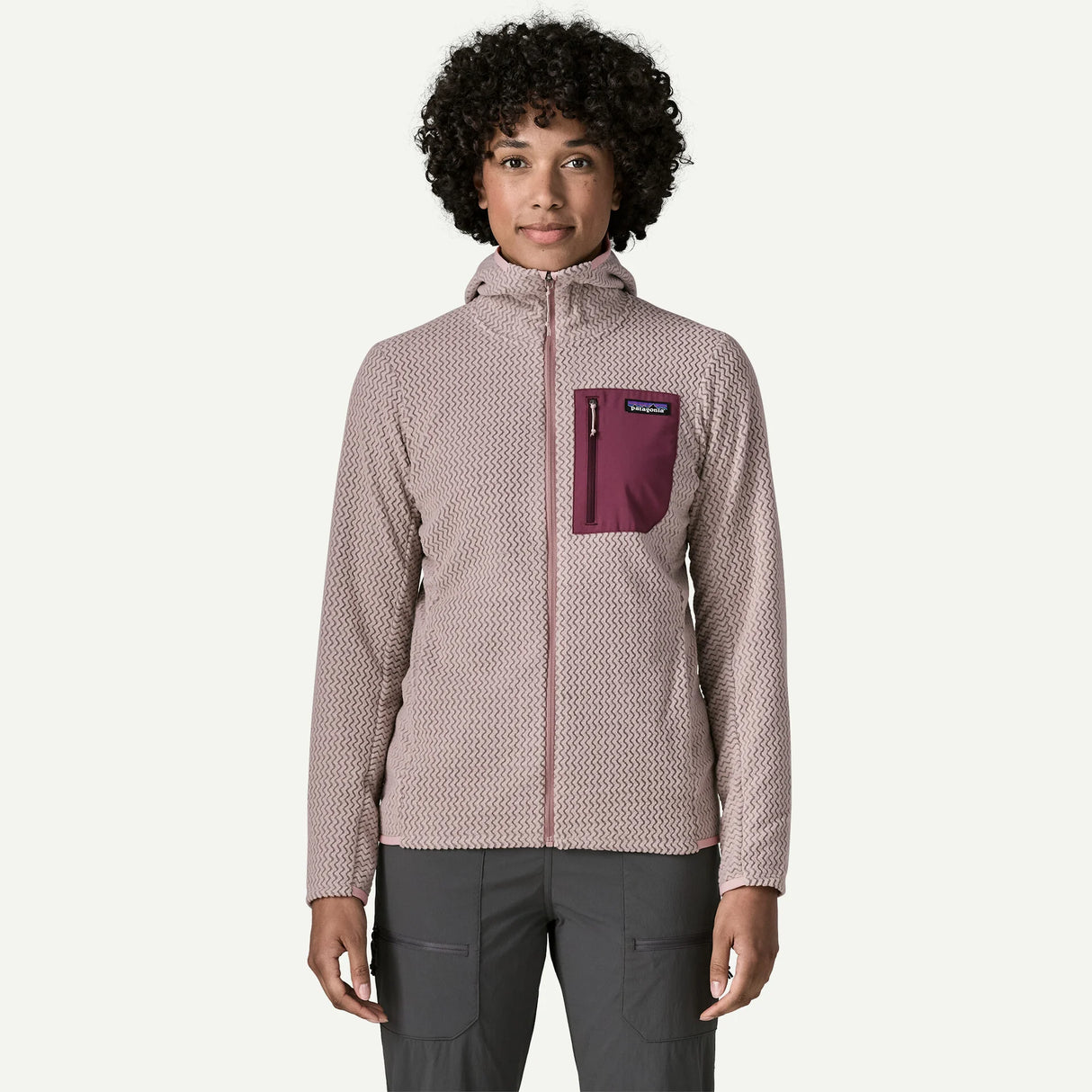 Patagonia W's R1® Air Fleece Full-Zip Hoody - Stingray Mauve