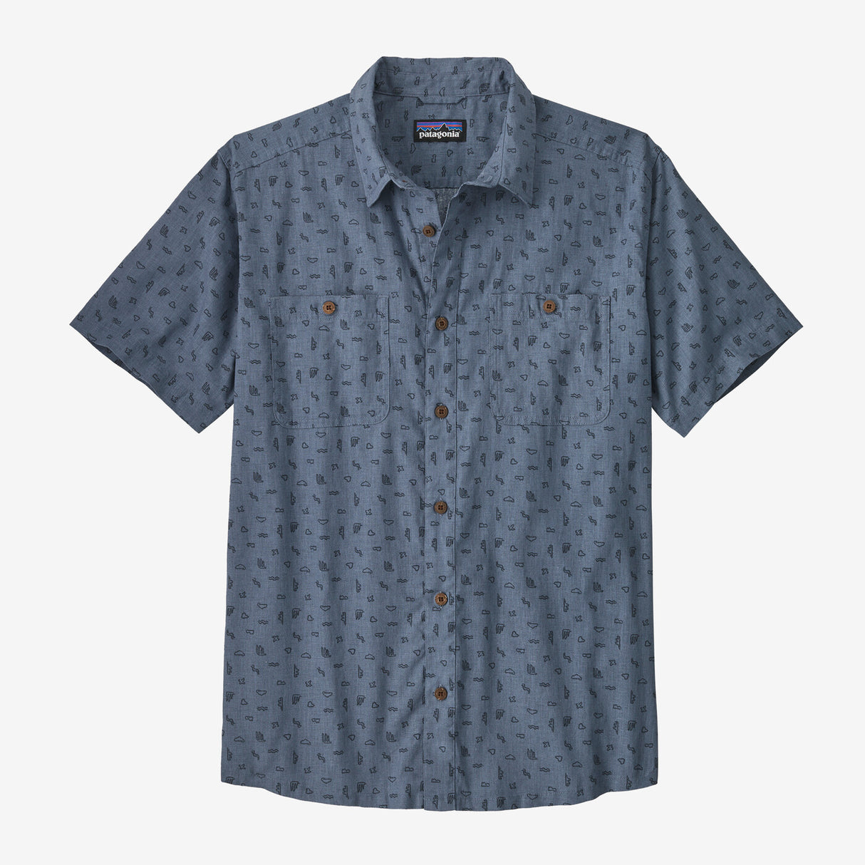 Patagonia Men's Back Step Shirt - Tiny Islands Utility Blue