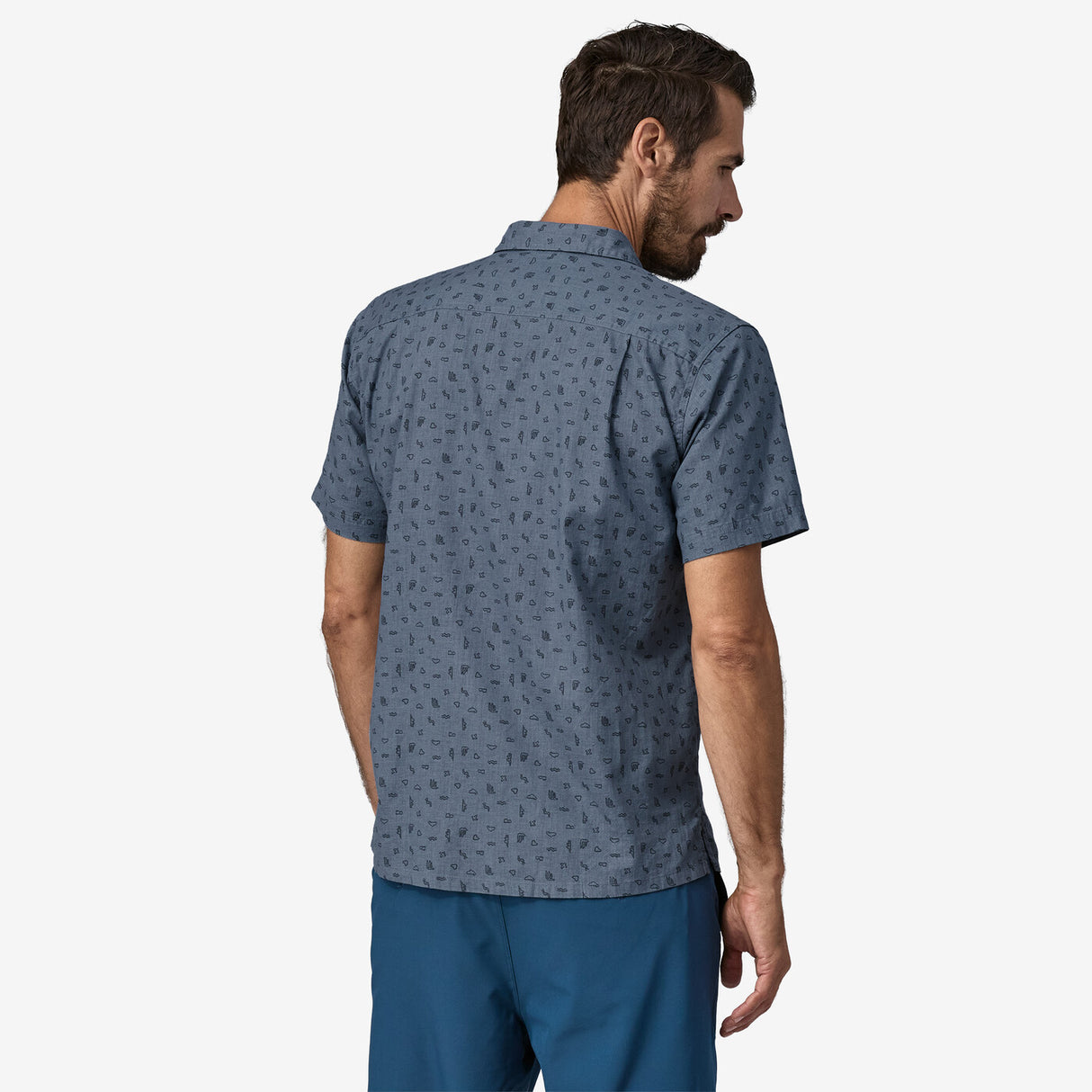 Patagonia Men's Back Step Shirt - Tiny Islands Utility Blue