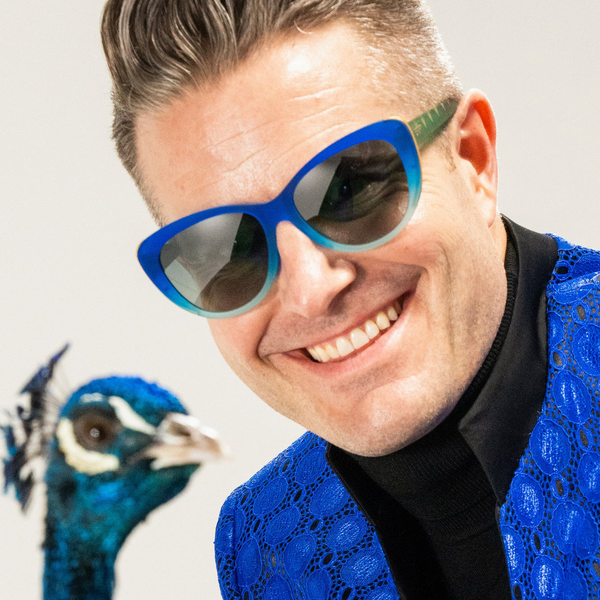 Goodr GLAM G Rhonda's Peacock Palace Dark Blue