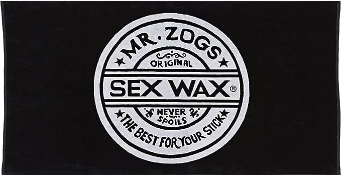 Sex Wax Beach Towel Black