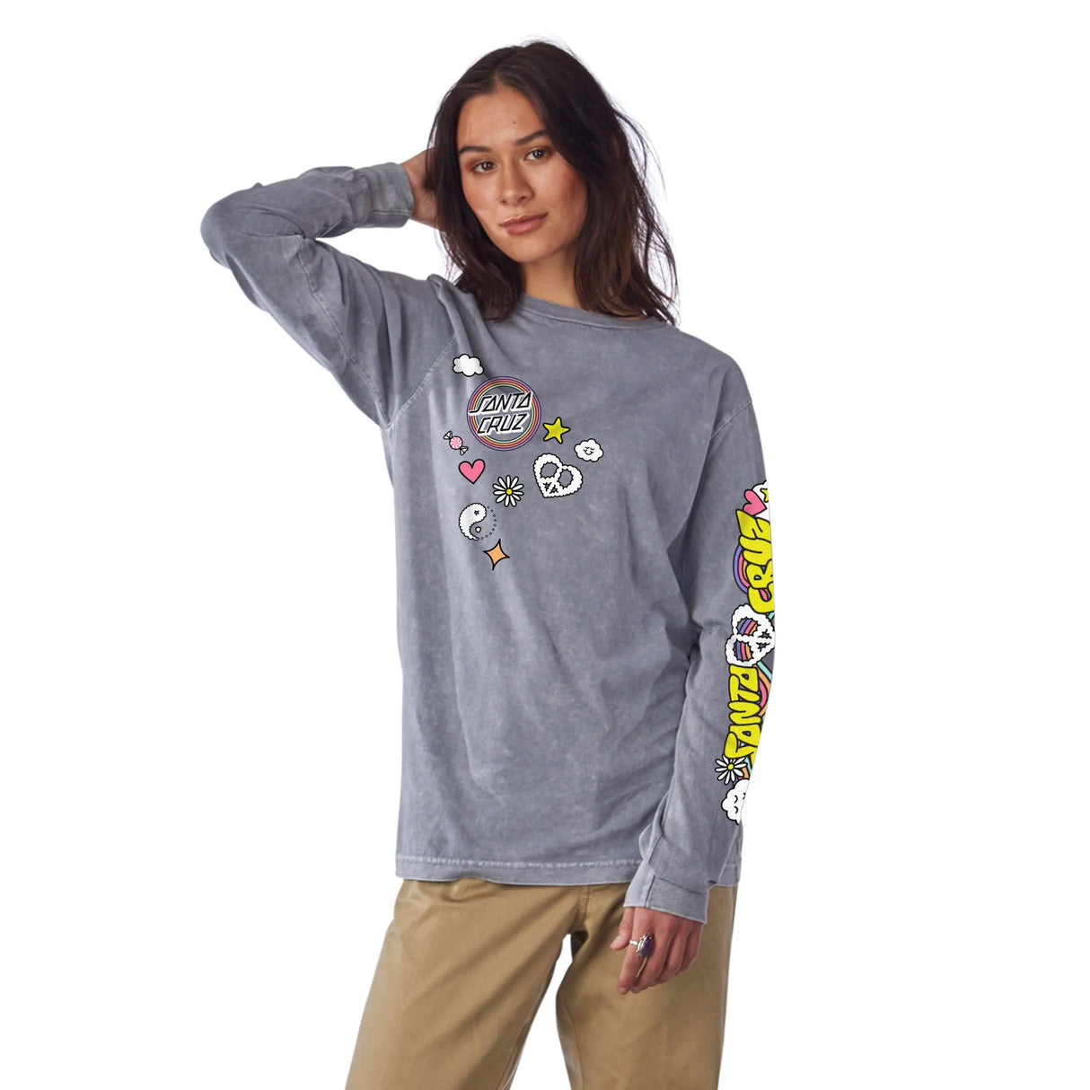 SC Whimsical Santa Cruz Womens L/S T-Shirt