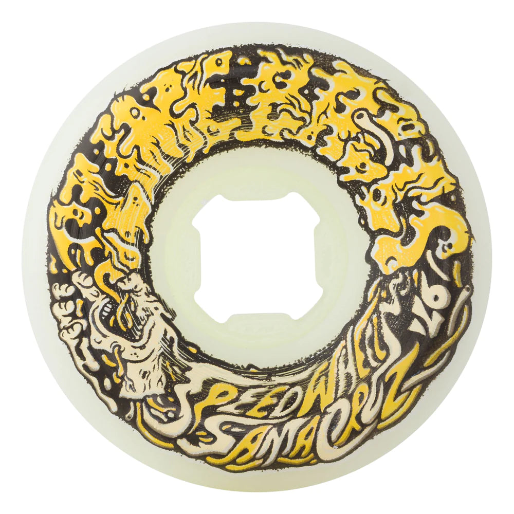 56mm Vomit Mini White Yellow 97a Slime Balls Skateboard Wheels