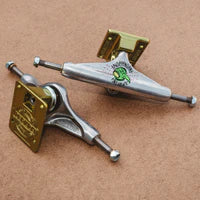 Stage 11 Forged Hollow Hawk Transmission Silver Green Independent Skateboard Trucks