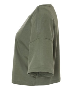 EOS Logo'd Boyfriend Crop - Military Green