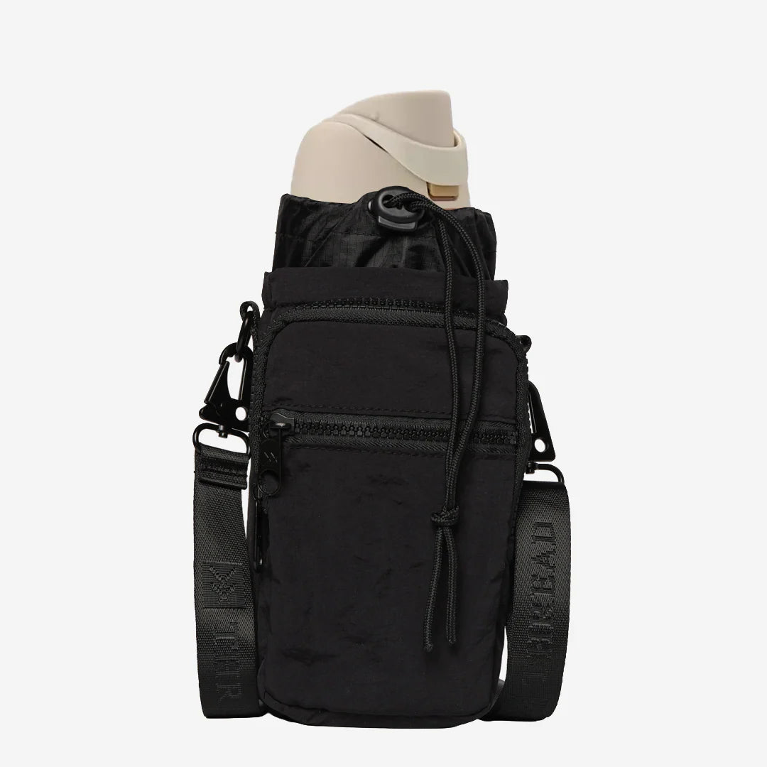 Thread Water Bottle Sling Bag - Black