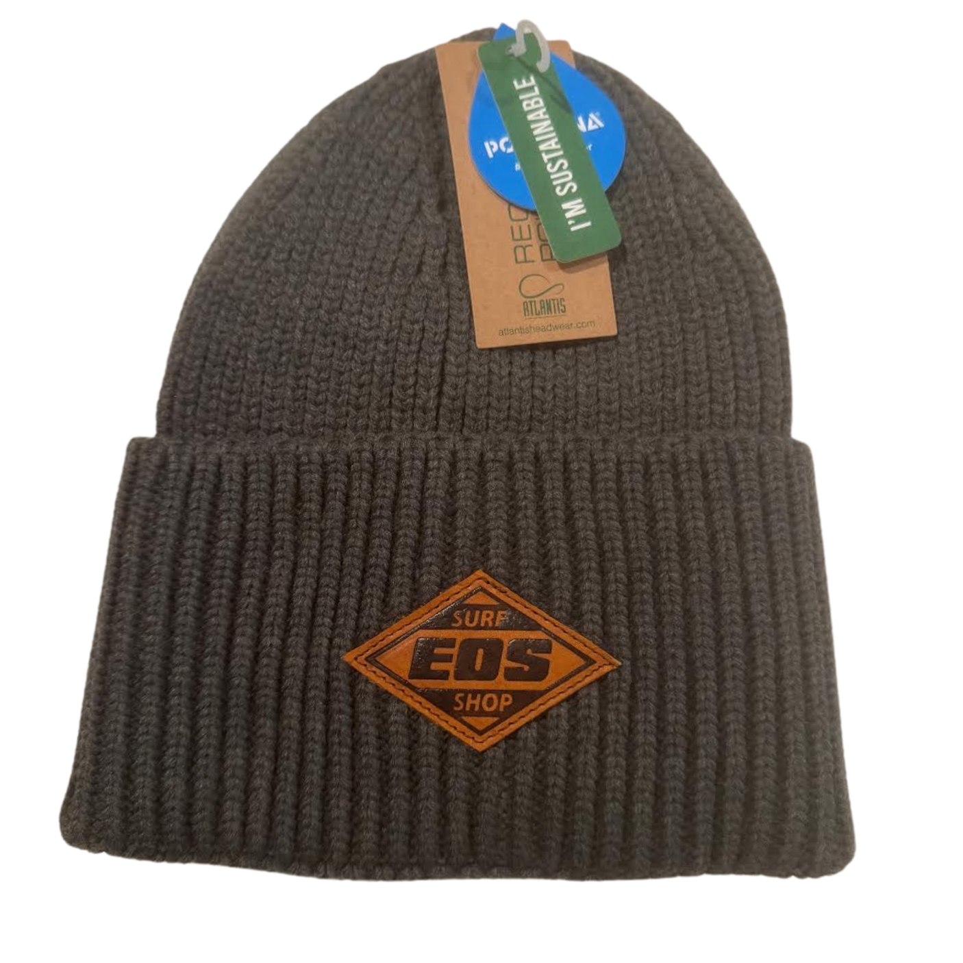 EOS Leather Patch Beanie