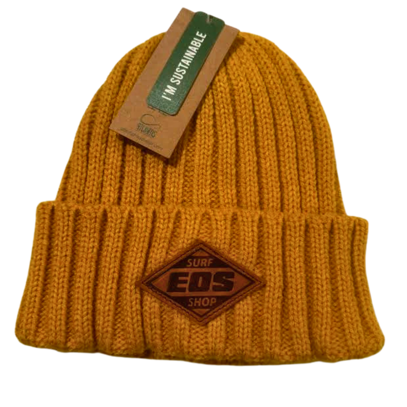 EOS Leather Patch Beanie