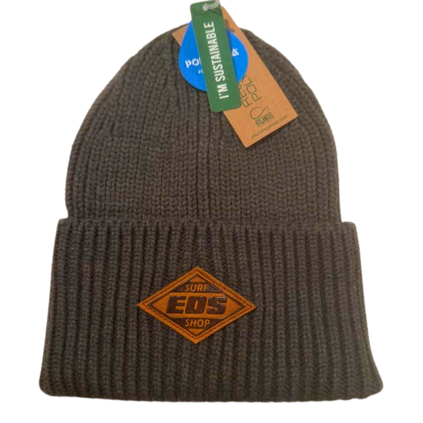 EOS Leather Patch Beanie